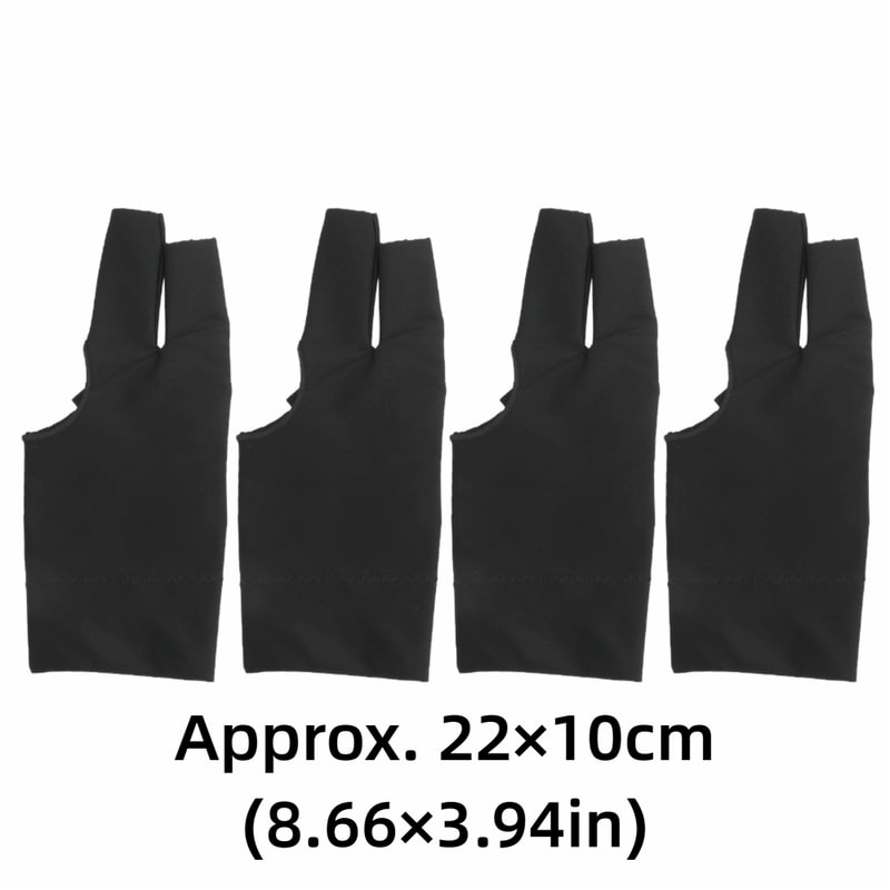 Billiard Accessories Cue Glove, Spandex Elastic Three Finger Glove for Snooker
