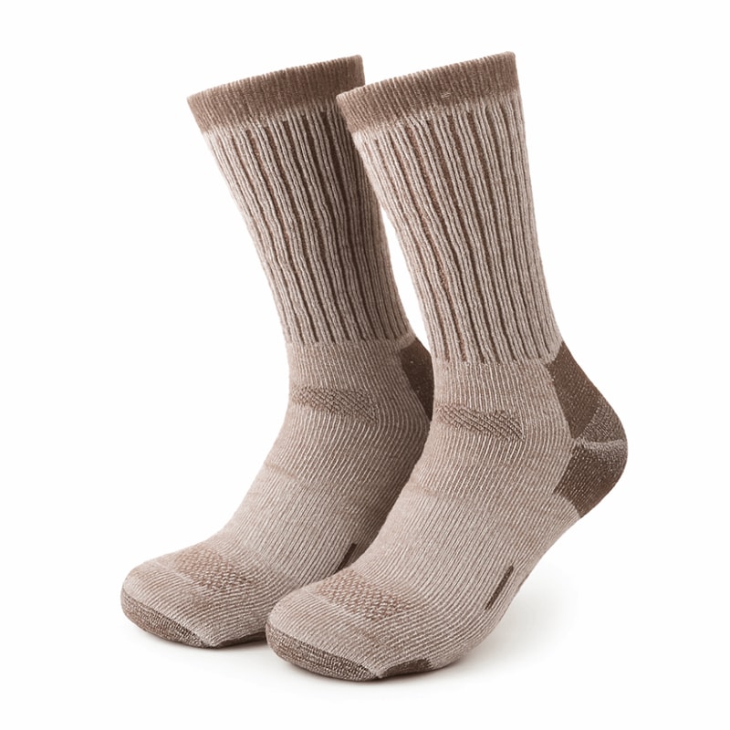 Breathable Winter Warm Socks for Men, Fuzzy Merino Wool Thickened Anti-Odor Mountaineering Walk Socks