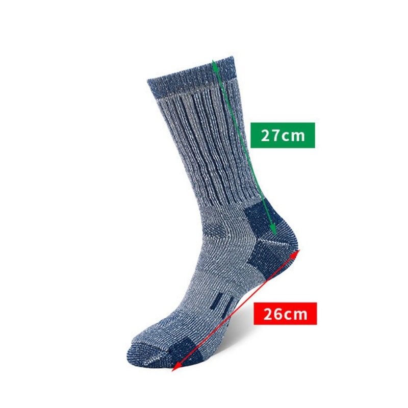 Breathable Winter Warm Socks for Men, Fuzzy Merino Wool Thickened Anti-Odor Mountaineering Walk Socks