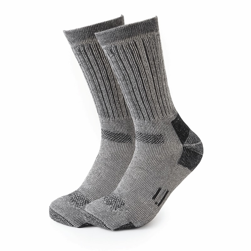 Breathable Winter Warm Socks for Men, Fuzzy Merino Wool Thickened Anti-Odor Mountaineering Walk Socks