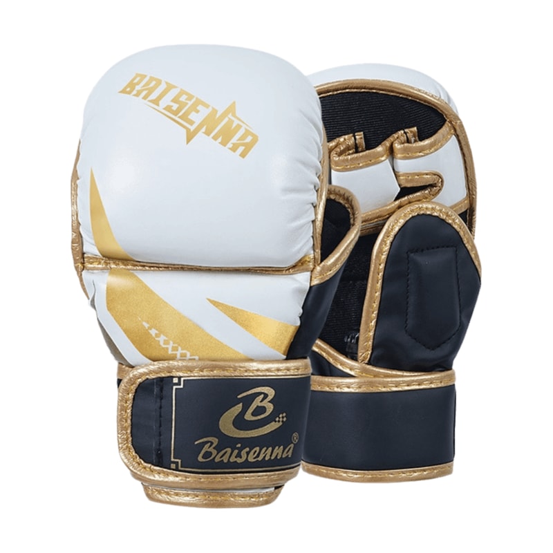 High Density Sponge Wrist Support MMA Gloves, PU Leather Boxing Gloves for Adults, Shock Absorption