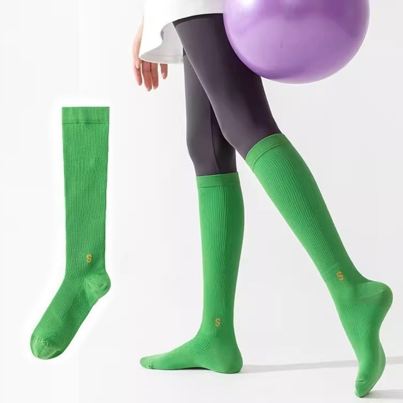 Yoga Running Anti-Slip Women Compression Socks - Professional Pressure Calf Socks for Exercise and Fitness Skipping Rope