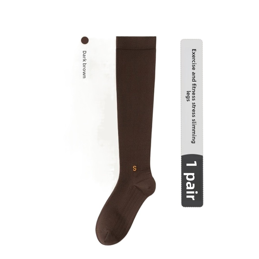 Yoga Running Anti-Slip Women Compression Socks - Professional Pressure Calf Socks for Exercise and Fitness Skipping Rope