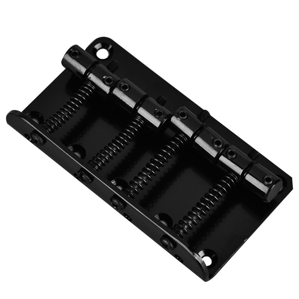 Top Load Metal Bass Bridge Silver/Black With Screws Hex Wrench Electric Bass Bridge