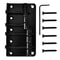 Top Load Metal Bass Bridge Silver/Black With Screws Hex Wrench Electric Bass Bridge