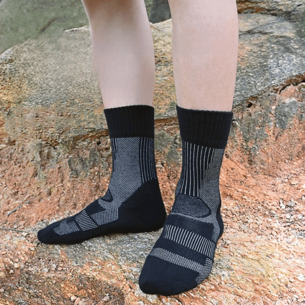 Breathable Outdoor Sports Socks, Fuzzy Merino Wool Thickened Winter Warm Socks for Men and Women