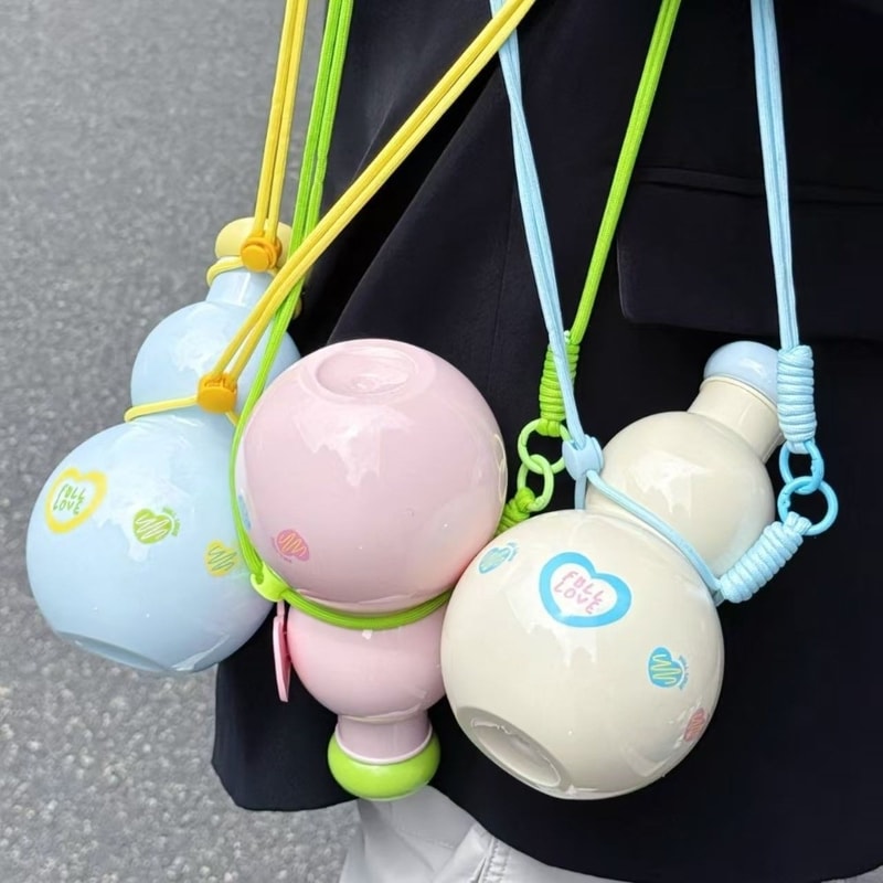 Big Belly Gourd Kettle, Leak-proof Cute Portable Water Cup with Carry Rope for Boys and Girls