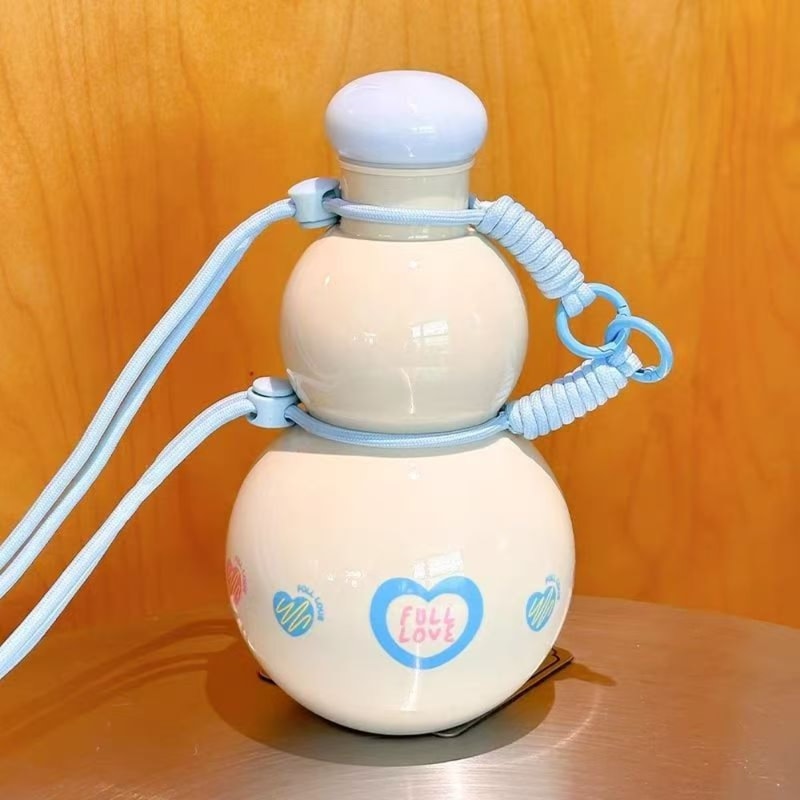Big Belly Gourd Kettle, Leak-proof Cute Portable Water Cup with Carry Rope for Boys and Girls