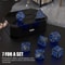 Set of Rechargeable LED Dice for Dungeons and Dragons, Electronic Luminous Dice, Motion Activated with Charging Box