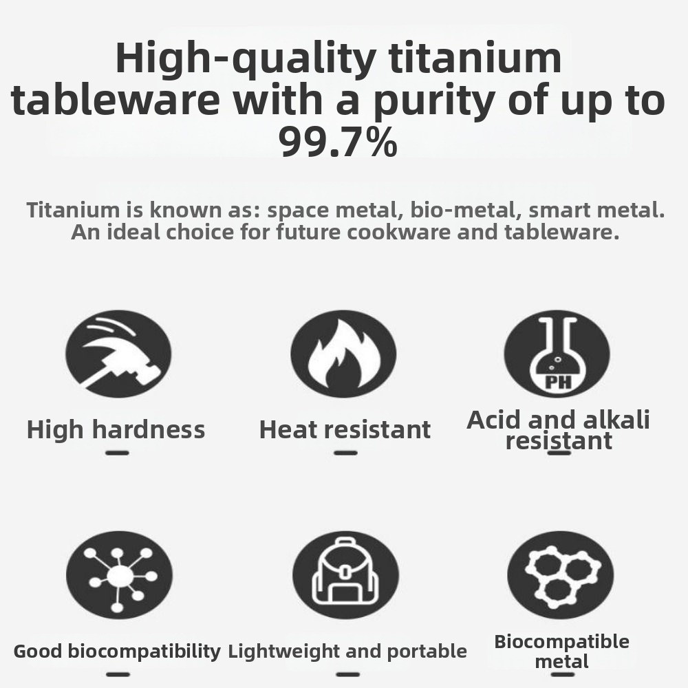 Portable Eco-Friendly Titanium Coffee Tea Stirring Spoon, Mini Long Handle Mixing Spoon for Outdoor Kitchen Use