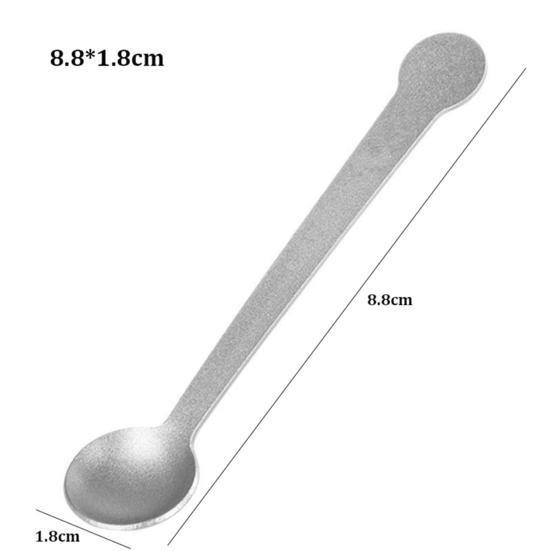 Portable Eco-Friendly Titanium Coffee Tea Stirring Spoon, Mini Long Handle Mixing Spoon for Outdoor Kitchen Use