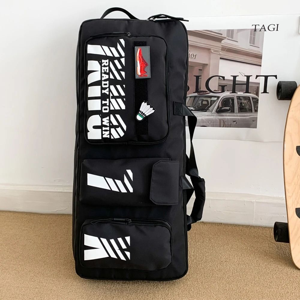 Waterproof Tennis Shoulder Bag, Multifunctional Large Capacity Badminton Racket Handbag with Shoes Compartment