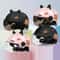 Breathable Sunscreen Motorcycle Half Helmet, Capybara Sticker Electric Bicycle Helmet with Cat Ears