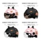 Breathable Sunscreen Motorcycle Half Helmet, Capybara Sticker Electric Bicycle Helmet with Cat Ears