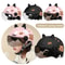 Breathable Sunscreen Motorcycle Half Helmet, Capybara Sticker Electric Bicycle Helmet with Cat Ears