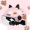 Breathable Sunscreen Motorcycle Half Helmet, Capybara Sticker Electric Bicycle Helmet with Cat Ears