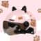Breathable Sunscreen Motorcycle Half Helmet, Capybara Sticker Electric Bicycle Helmet with Cat Ears