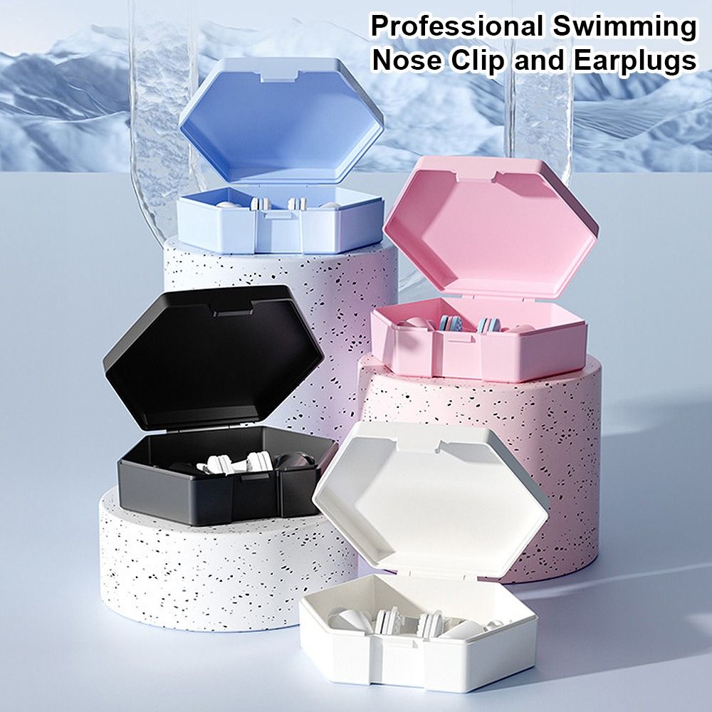Waterproof Silicone Swimming Earplugs, Anti-noise Nose Clip, Diving Ear Plugs for Water Sports