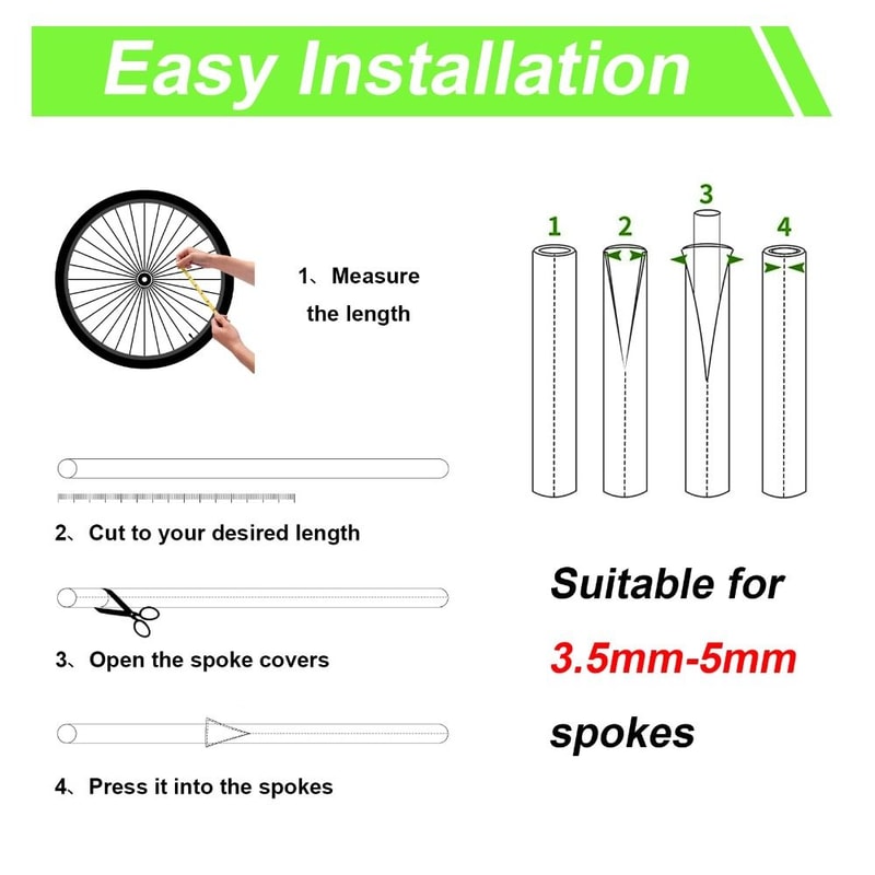Durable Bike Spoke Covers Skins Universal Colorful Spoke Sleeve For Wheel Decoration 1