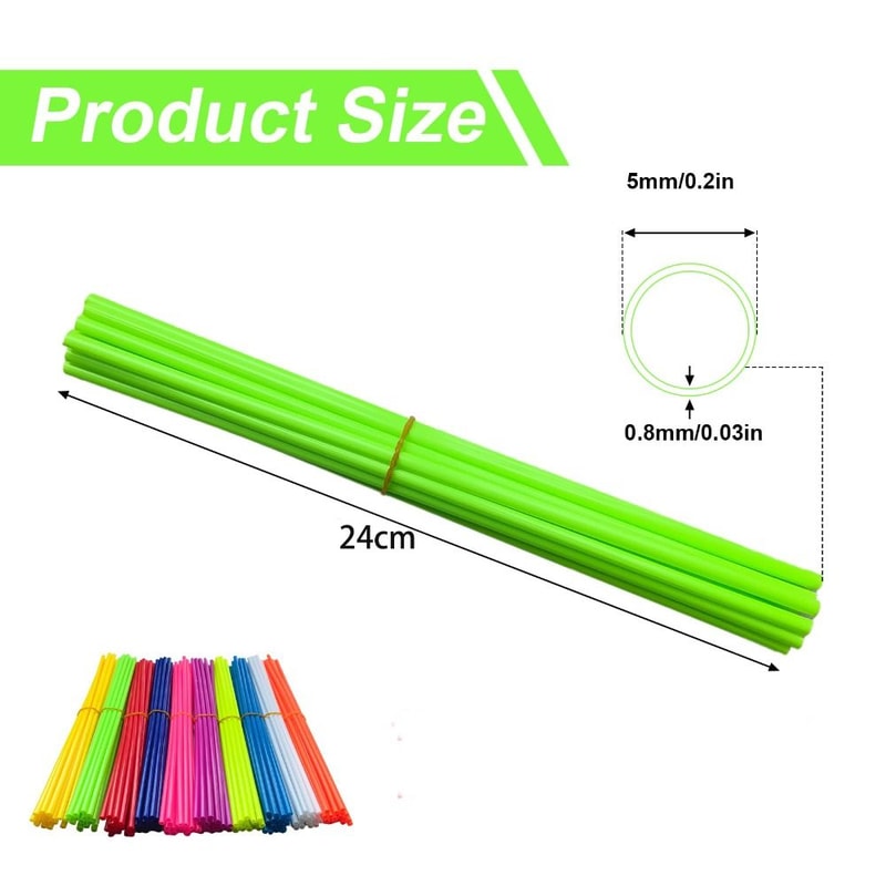 Durable Bike Spoke Covers Skins Universal Colorful Spoke Sleeve For Wheel Decoration 5