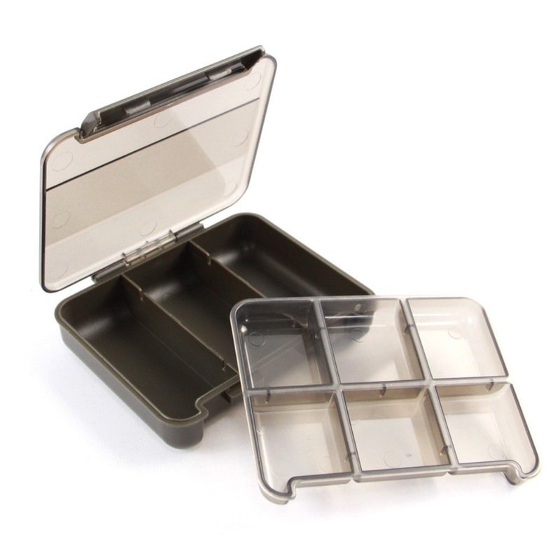 Multi-Compartment Tool Storage Box, Built-in Grids Fish Hook Box, Dust-Proof Seal, Waterproof Plastic Material
