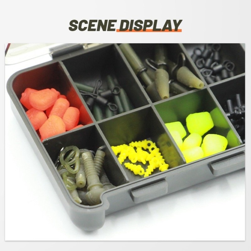 Multi-Compartment Tool Storage Box, Built-in Grids Fish Hook Box, Dust-Proof Seal, Waterproof Plastic Material