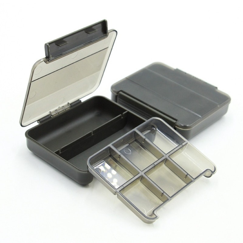 Multi-Compartment Tool Storage Box, Built-in Grids Fish Hook Box, Dust-Proof Seal, Waterproof Plastic Material