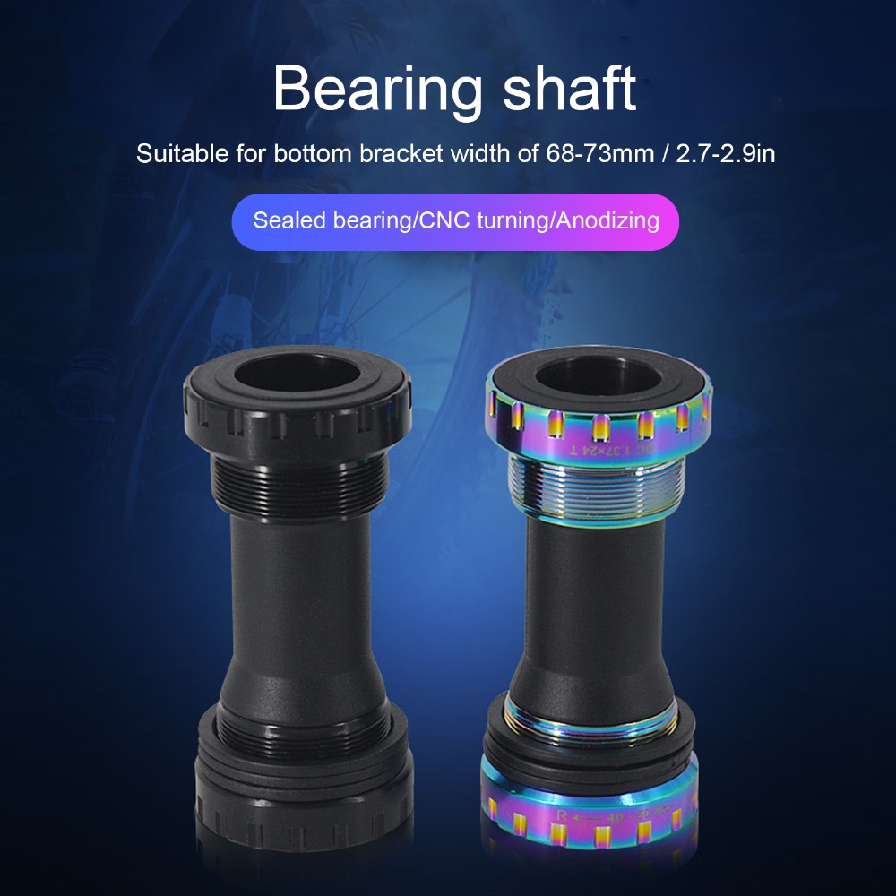 Aluminum Alloy Lightweight Bottom Bracket with Nylon Bearings for Road Bikes