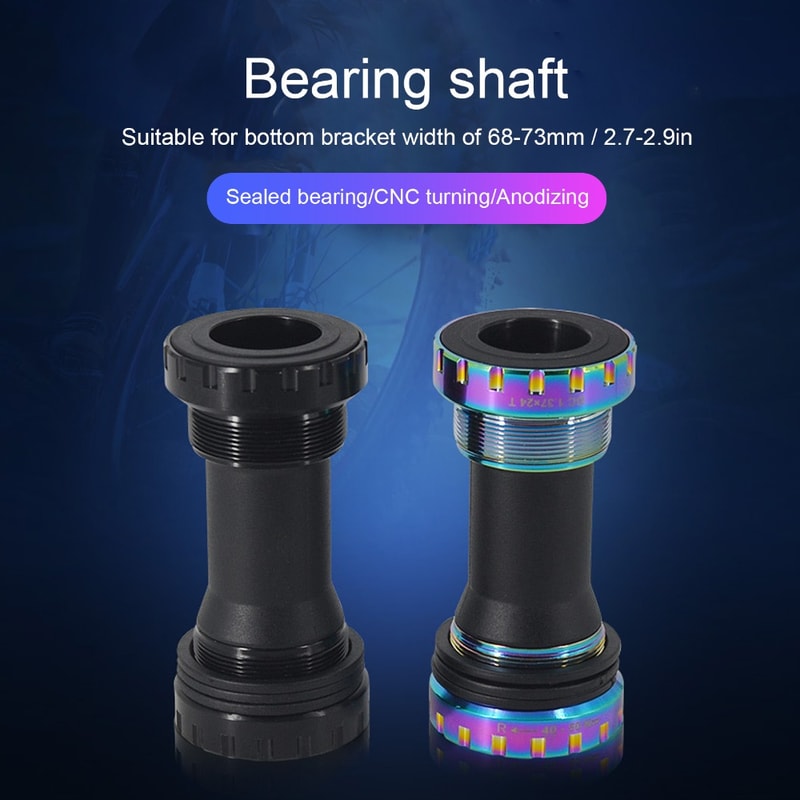 Aluminum Alloy Lightweight Bottom Bracket with Nylon Bearings for Road Bikes