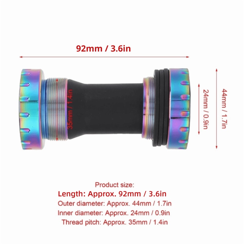 Aluminum Alloy Lightweight Bottom Bracket with Nylon Bearings for Road Bikes