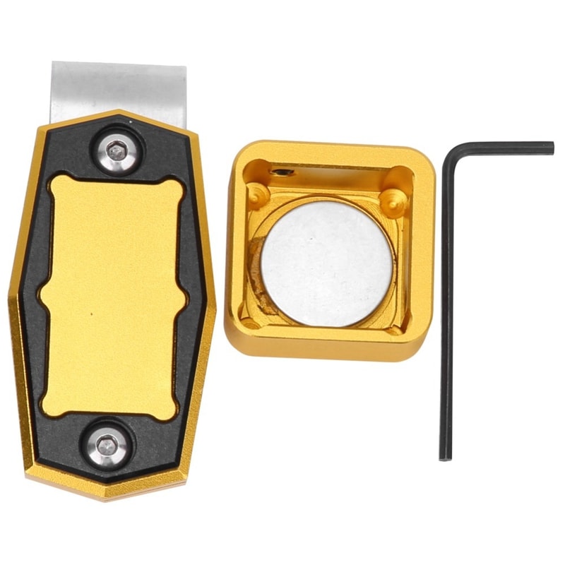 Magnetic Belt Clip Mini Pool Chalk Holder, Metal Fixed Clip Billiard Cue Case
