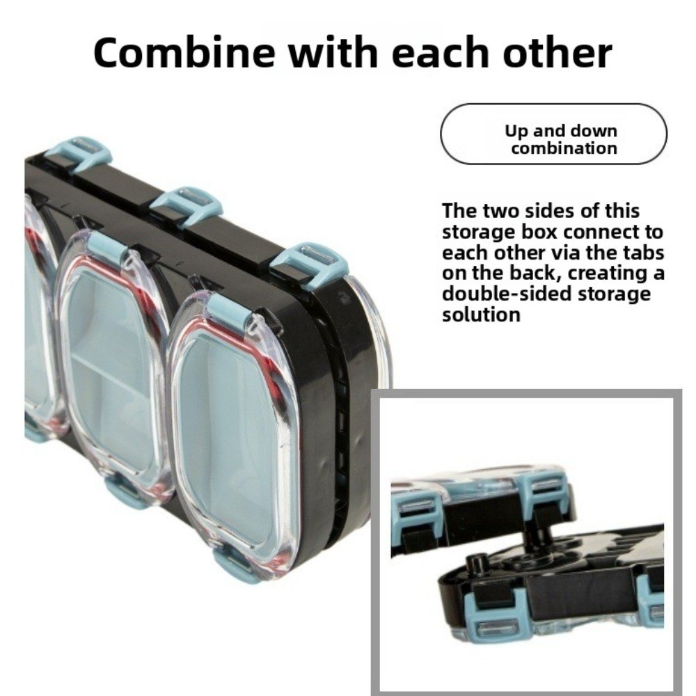 Fishing Tackle Box with Magnet Seat Compartments, Waterproof Unit Case, Pesca Storage Box