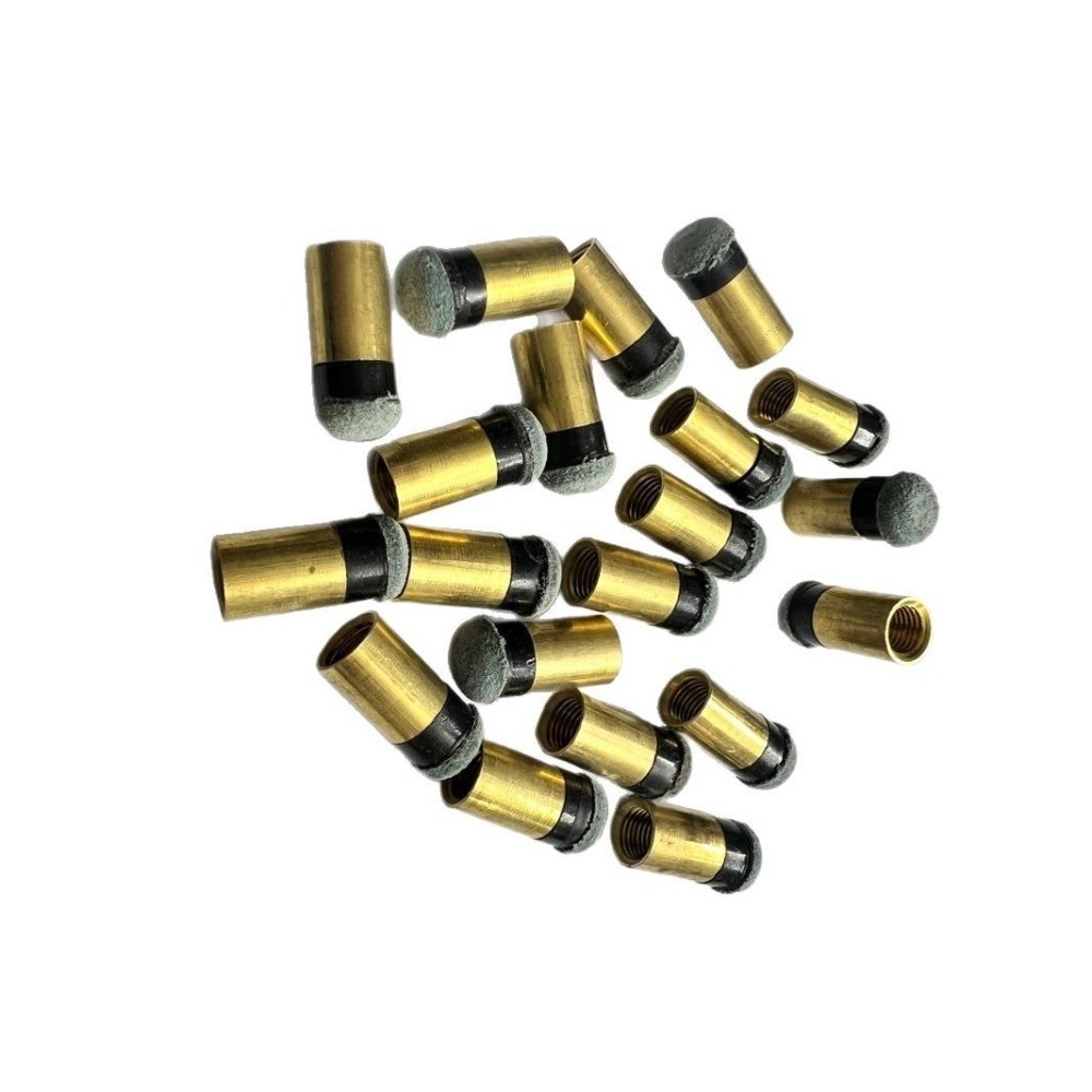 Billiard Cue Tips, Copper Leather Cue Screw Tips for Pool Game