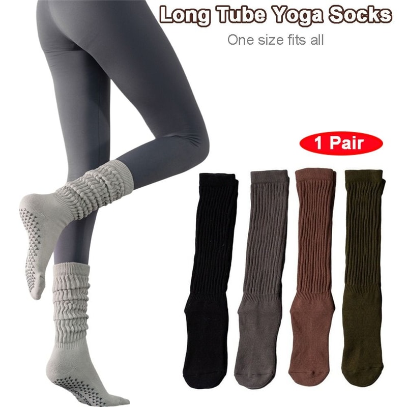 Breathable Cotton Pilates Socks with Anti Slip Silicone for Gym Workouts