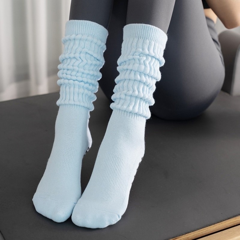 Breathable Cotton Pilates Socks with Anti Slip Silicone for Gym Workouts