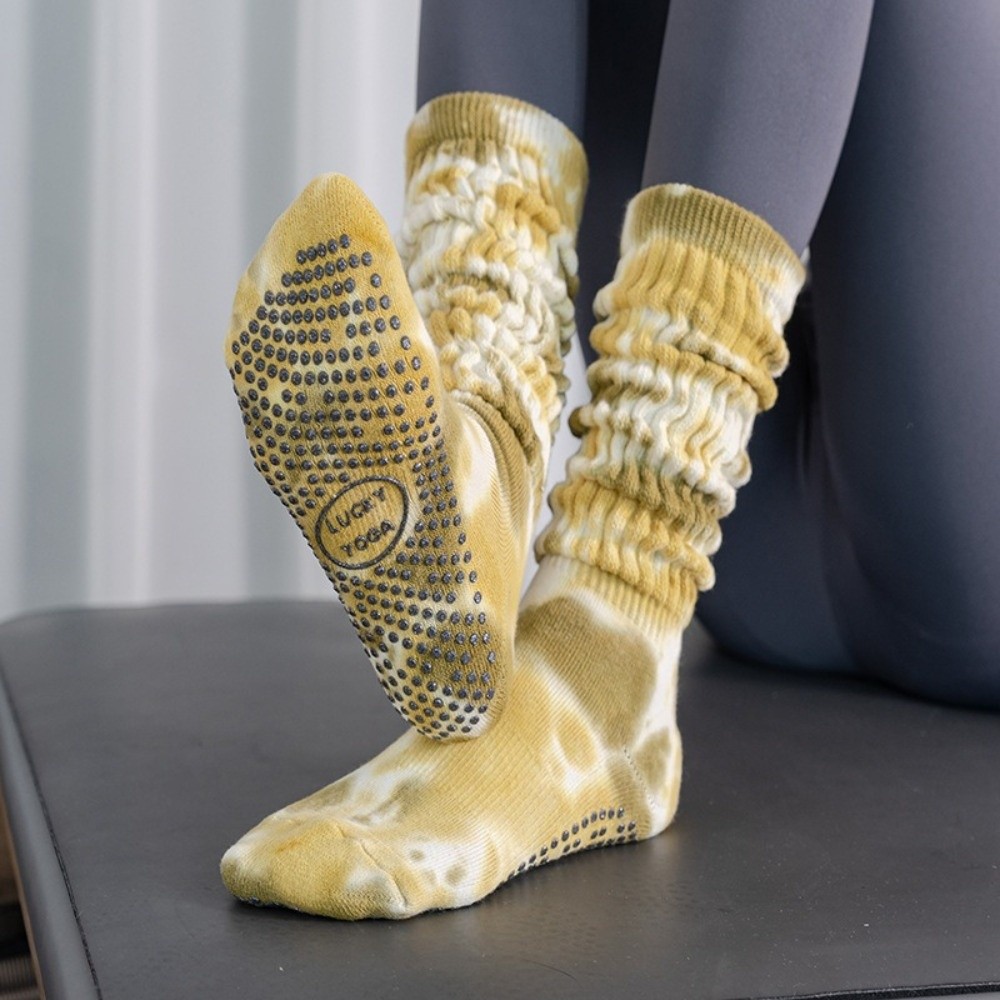 Breathable Cotton Pilates Socks with Anti Slip Silicone for Gym Workouts