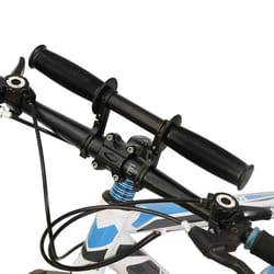 durable black bicycle handlebar with ergonomic design, removable armrest bracket for kids