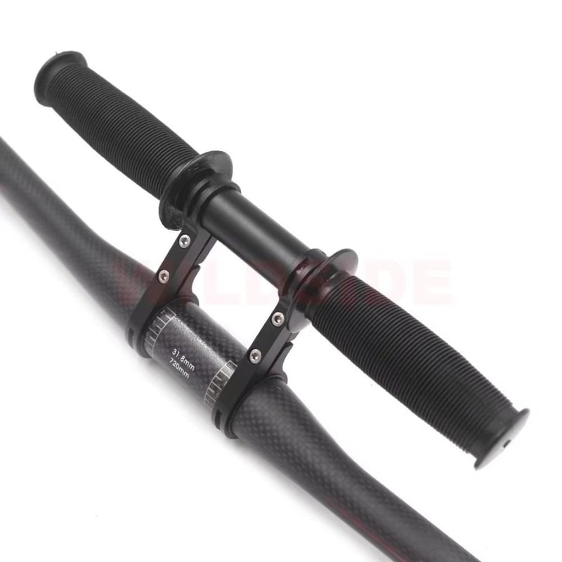 Durable Black Bicycle Handlebar with Ergonomic Design, Removable Armrest Bracket for Kids