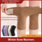 Thickened Warm Knee Protector, New Windproof Knee Warmers Cold Proof Double Side Knee Pads for Autumn Winter