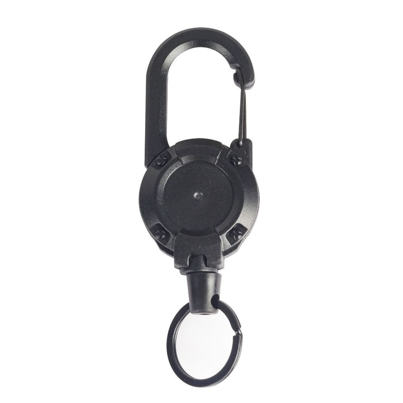 Steel Wire Rope Buckle, New Heavy Duty Pull Reel Carabiner, Retractable Elastic Pull Rope for Outdoor Tools