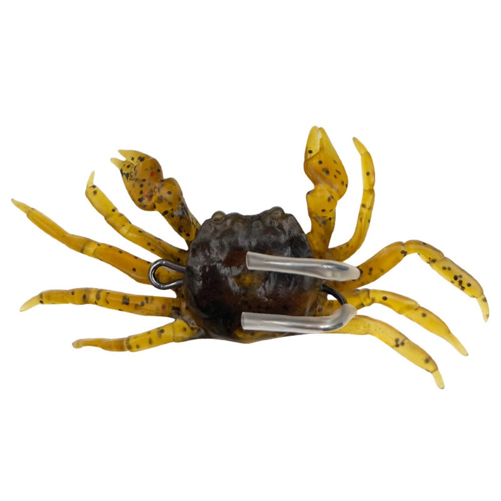 Fishing Lures Fishing, New Silicone Rubber Crab Bait, Soft Brown Green Orange Sea, Double Hook