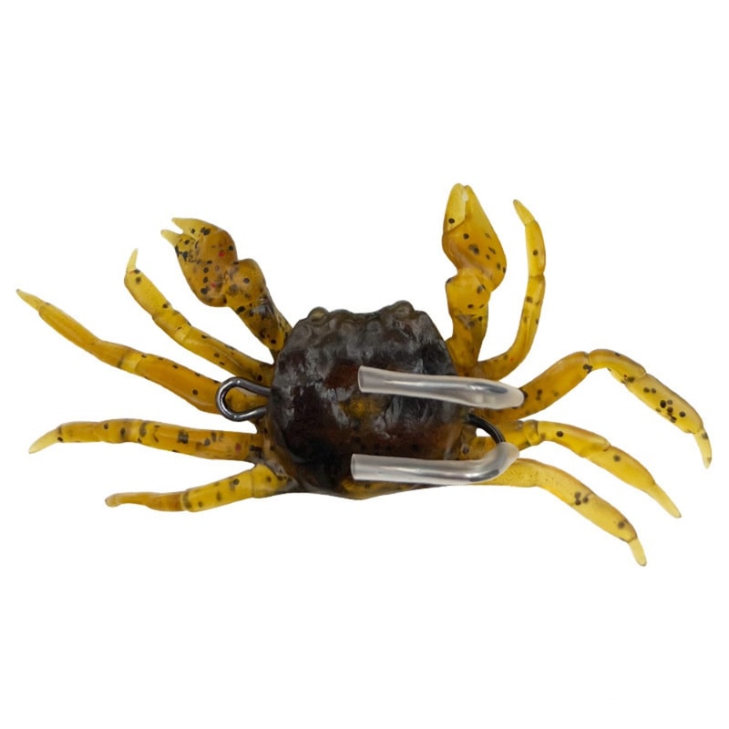Fishing Lures Fishing, New Silicone Rubber Crab Bait, Soft Brown Green Orange Sea, Double Hook