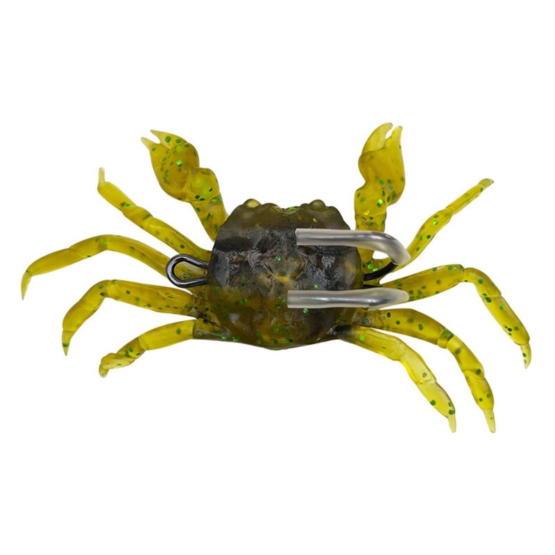 Fishing Lures Fishing, New Silicone Rubber Crab Bait, Soft Brown Green Orange Sea, Double Hook