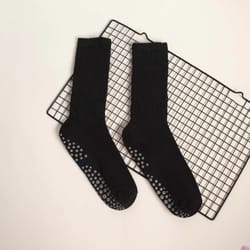 breathable pilates socks for women, anti-slip silicone long tube yoga fitness socks