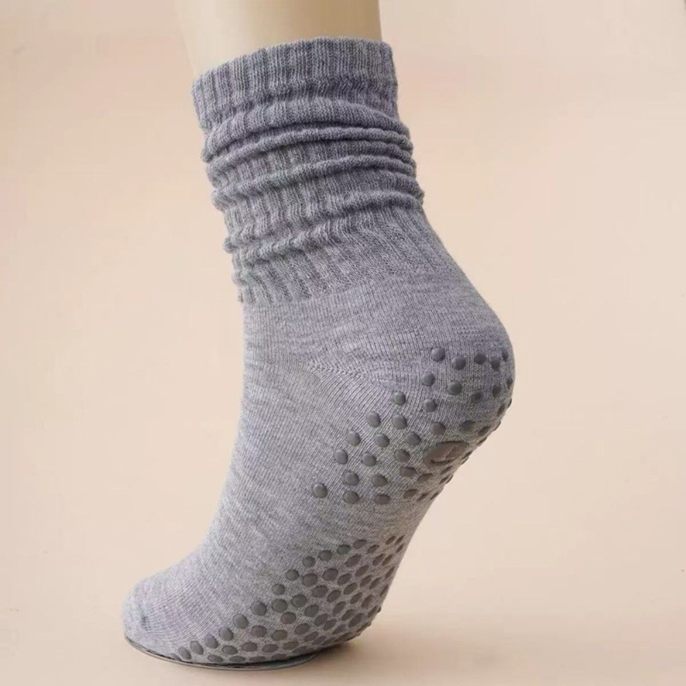Breathable Pilates Socks for Women, Anti-Slip Silicone Long Tube Yoga Fitness Socks