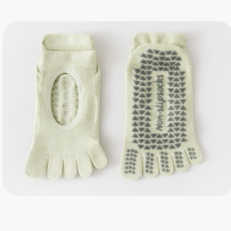 Solid Color Ballet Boat Socks, Non-Slip Yoga Socks, Soft Breathable Five Finger Socks