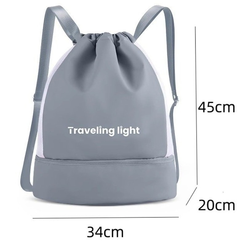 Waterproof Sports Backpack, Lightweight Fitness Bag with Dry Wet Separation, Large Capacity Travel Bag
