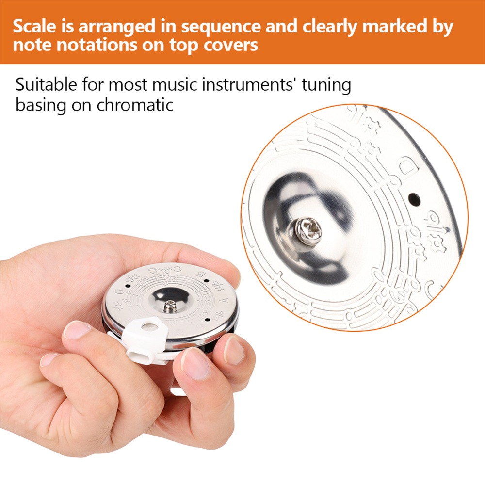 Chromatic Pitch Pipe Tuner, Sensitive Pitch Instrument with Storage Case