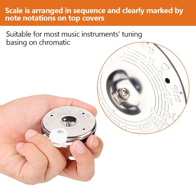 Chromatic Pitch Pipe Tuner, Sensitive Pitch Instrument with Storage Case
