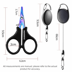 durable carp fishing accessories, a set tools stainless steel fishing scissor, heavy-duty line cutter